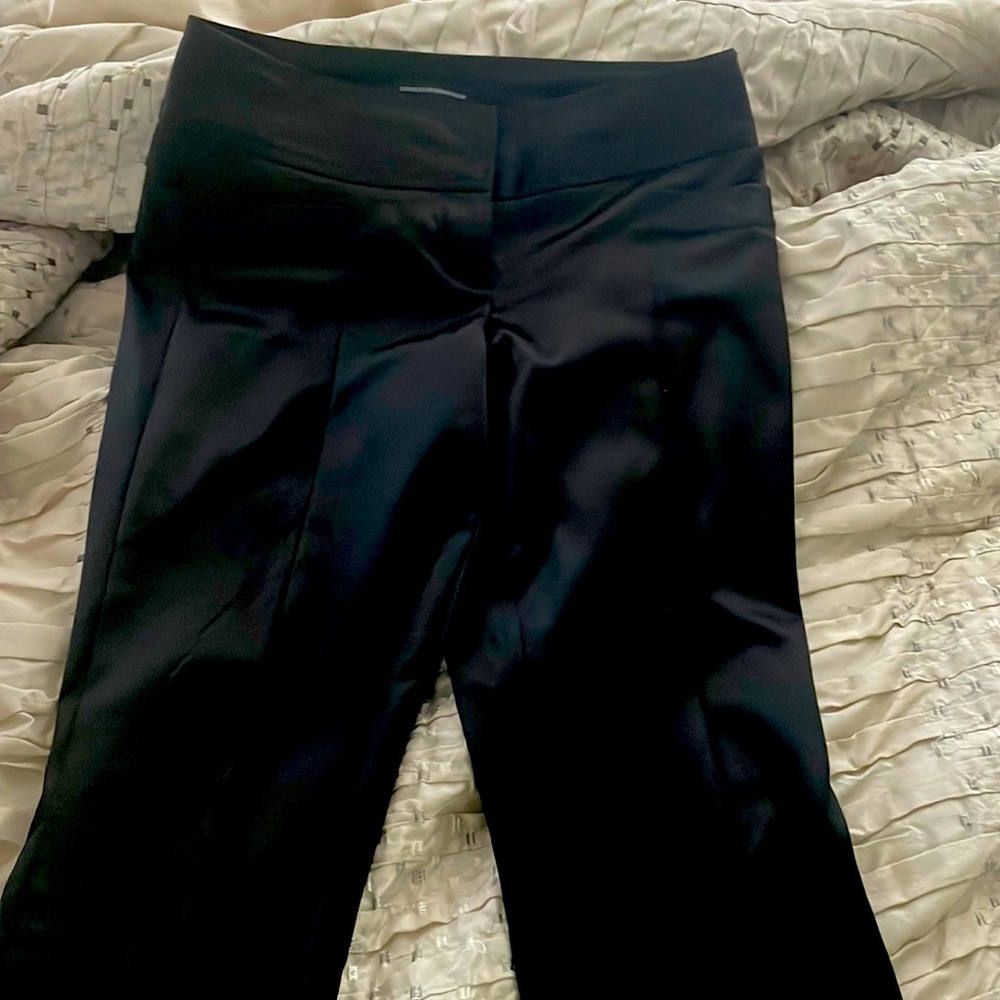 Black satin pants